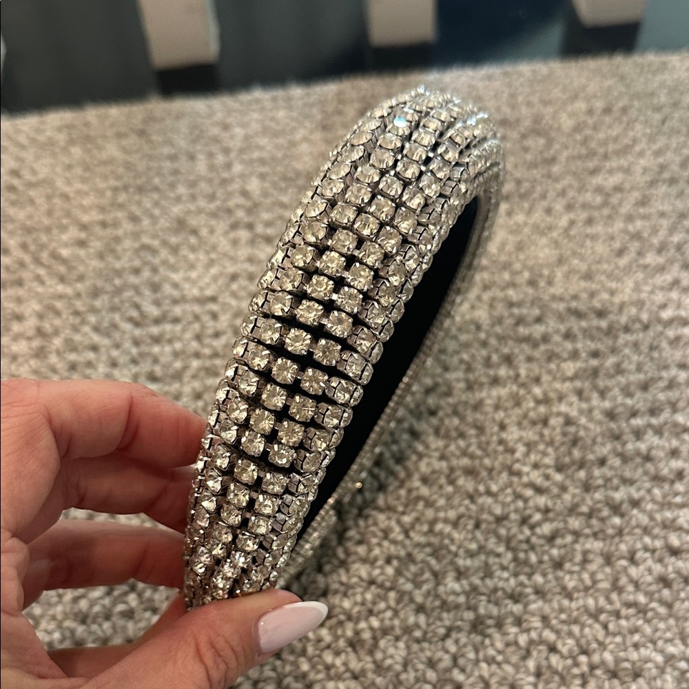 Zara Silver Embellished Headband